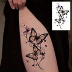 1 Stück modischer cooler temporärer Tattoo-Aufkleber, buntes Paar Fake-Tattoo, Einweg-Schmetterlingsdesign