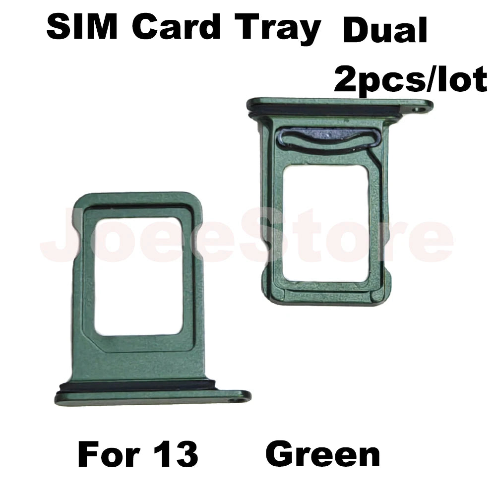 2 Stück SIM-Karten-Fachschlitz für iPhone 12 13 Dual-SIM-Karten-Adapter-Chip-Halter Ersatzteile