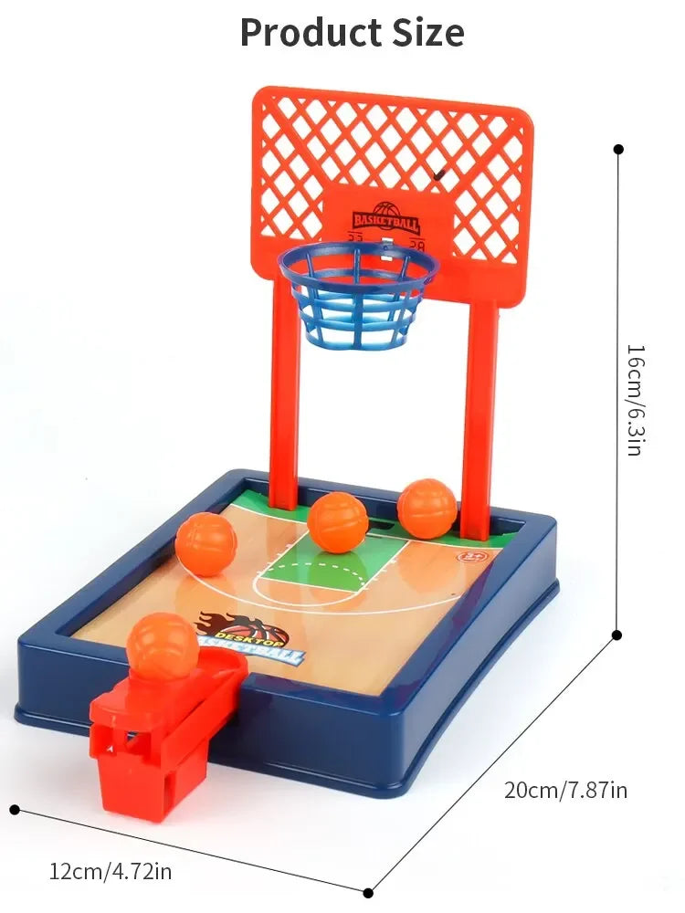 Basketballspiel. Mini-Tischplatte, tragbar für Reisen oder Büro. Spielset für drinnen und draußen. Lustiges Sport-Neuheitenspielzeug oder Geschenk