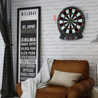 Professionelle elektronische Dartscheibe mit LCD-Anzeige, 6 Darts inklusive, für Zuhause, Bar und Party