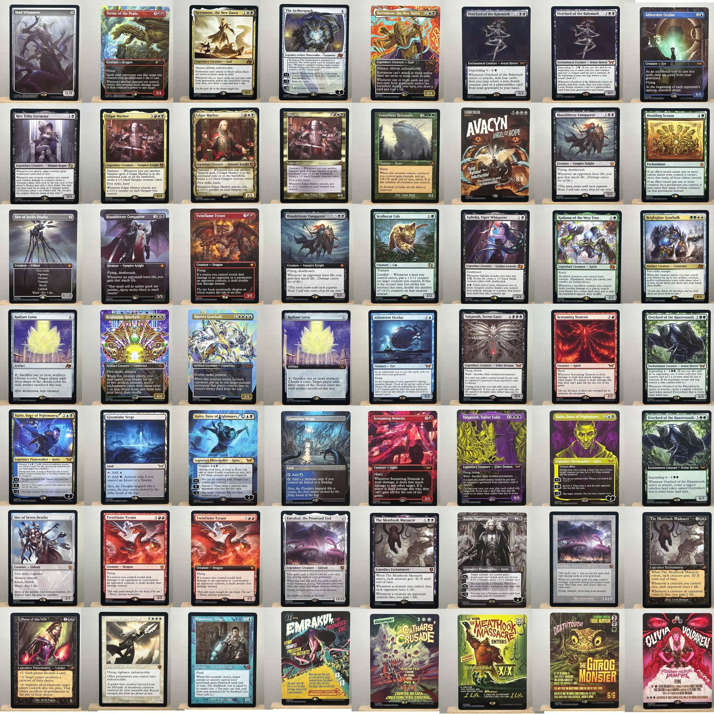 Ganze Reihe TCG-Karten für Heimspiel-Proxy: Magical Power 9 Beta Fetch Lands, VMA Dual, Schockländer, Der Eine Ring, Sammel-Sol Ring