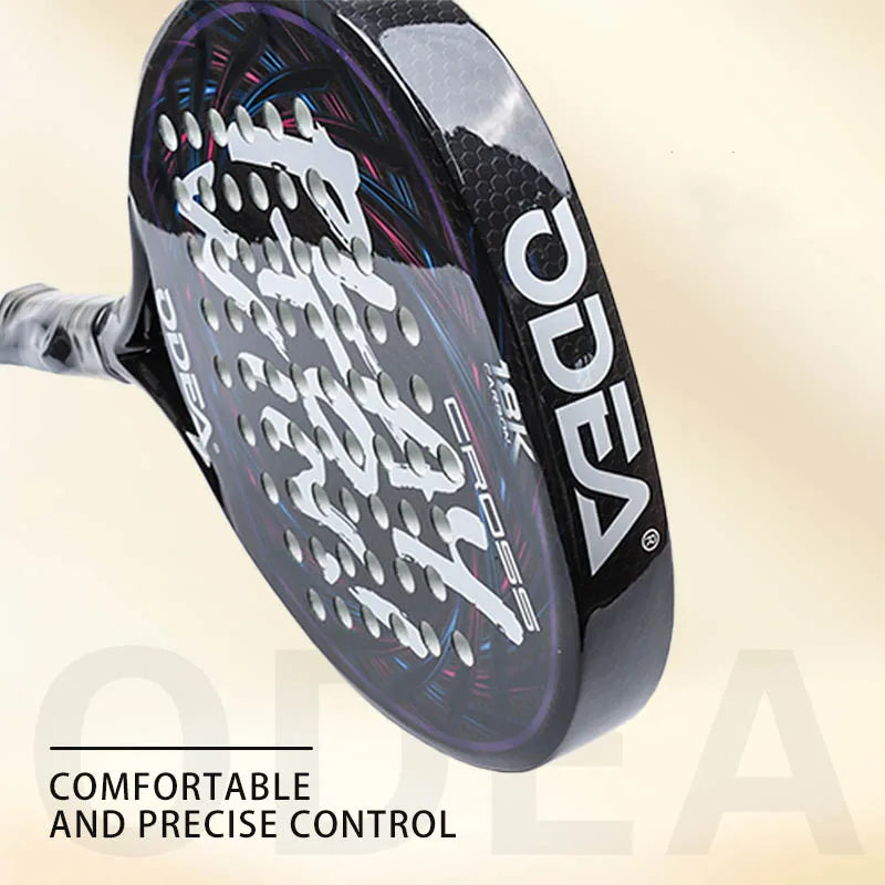 ODEA Beach Tennis Schläger Vollcarbon Rauhe Oberfläche Outdoor Sport Schläger Für Herren Damen Erwachsene Fortgeschrittene Spieler 3K 18K