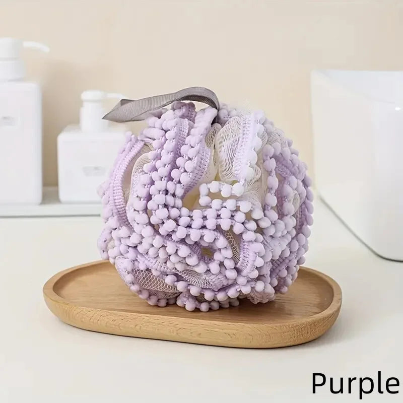 Weiche Netzbadebälle Hautbürste Duschquaste Körperreiniger Peeling-Bürsten Badeblume Badezubehör