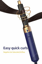 5-in-1-Haartrockner- und Heißluftkammbürste mit Lockenstab und Haarglätter zum schnellen Trocknen, Locken, Glätten und Stylen