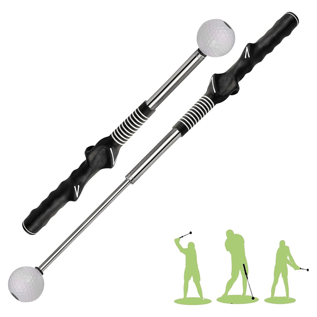 Einziehbarer Golfschwung-Trainingshelfer Rhythmus-Klick-Sound Golfgriff-Trainer-Aufsatz für das Indoor-Training Golfzubehör