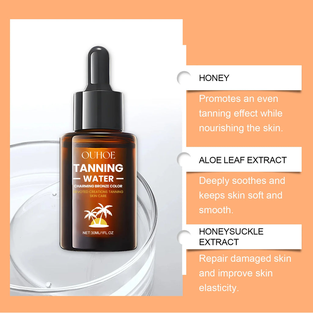 Aloe Vera Bräunungsserum/-öl für Gesicht & Körper, Bronzing & Sonnencreme, Natürliche Bräunungsbeschleuniger-Creme für Solarien & Außensonne