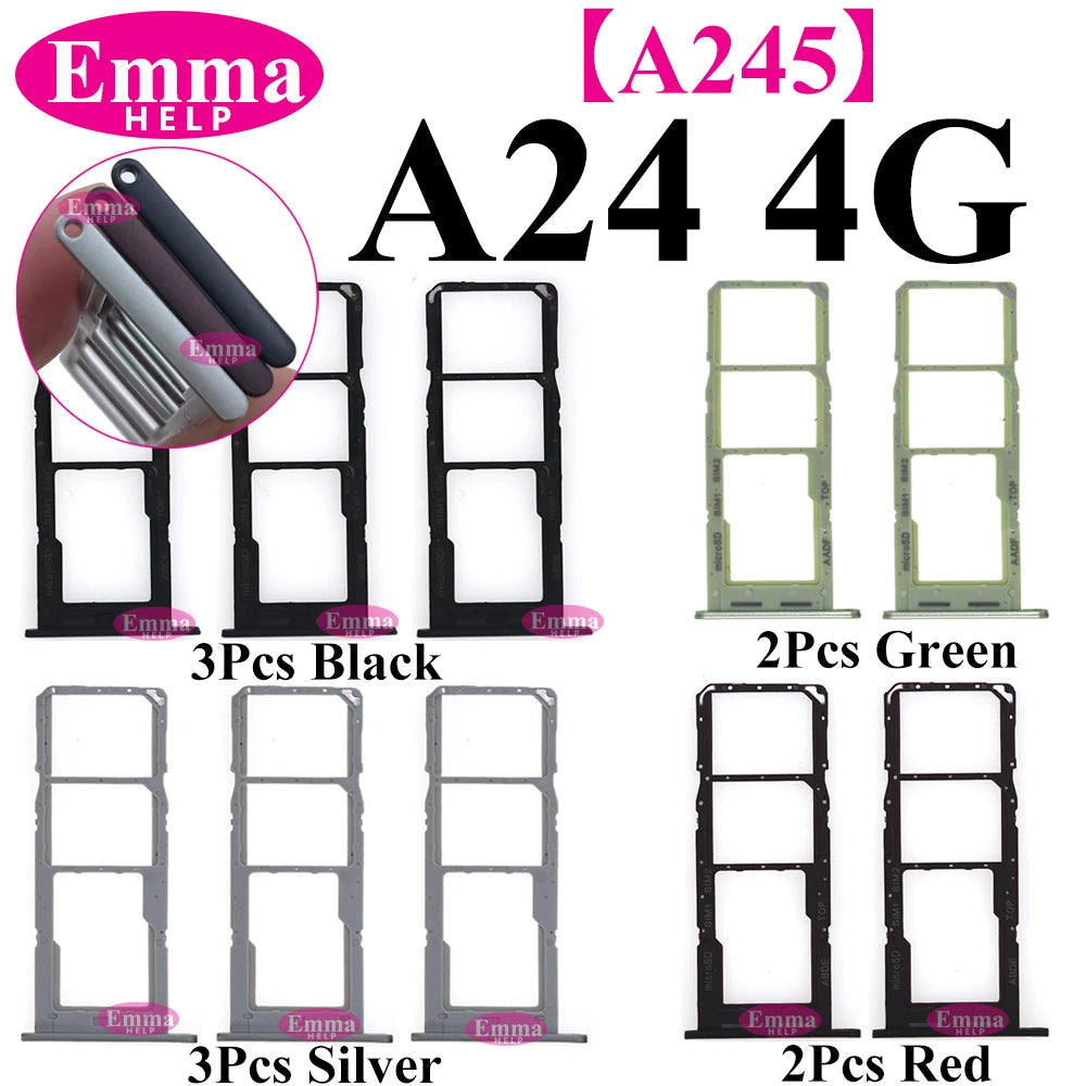 10Pcs Dual-Karten-Telefon-SIM-SD-Kartenfach für Samsung Galaxy A14 A24 A34 A54 A13 A23 A33 A53 A73 SIM-Kartenhalter-Adapter-Schublade
