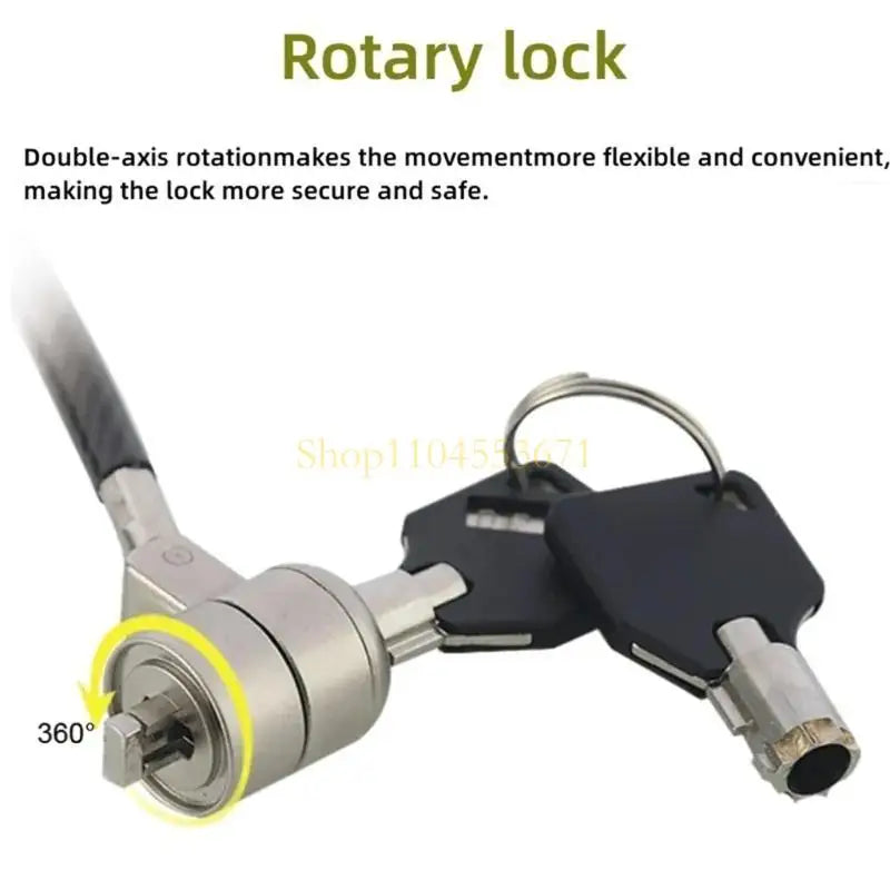 Best Seller Combination Security Lock Cable Laptop Cable Lock for 6x2.5mm Hole Laptop Protector Theft Deterrent for Desktops