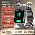 Neue Gesundheitsuhr Harnsäure Blutdruck Blutsauerstoff Körperanalyse Körperfett Smartwatch EKG+PPG Bluetooth Anruf Uhr Frauen Männer