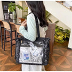 Neue Y2K Süße Japanische Ita Bag Lolita Mädchen Transparente Umhängetasche Große Kapazität Umhängetasche Lässige Tasche DIY Display Handtaschen