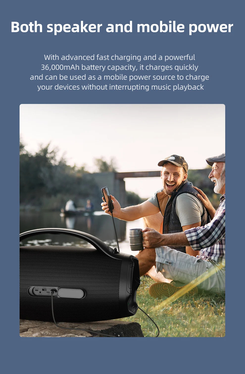 ZEALOT S98 160W Tragbarer Bluetooth-Lautsprecher mit hoher Leistung, kabelloser TWS-Subwoofer, wasserdichter mobiler HIFI-Qualität