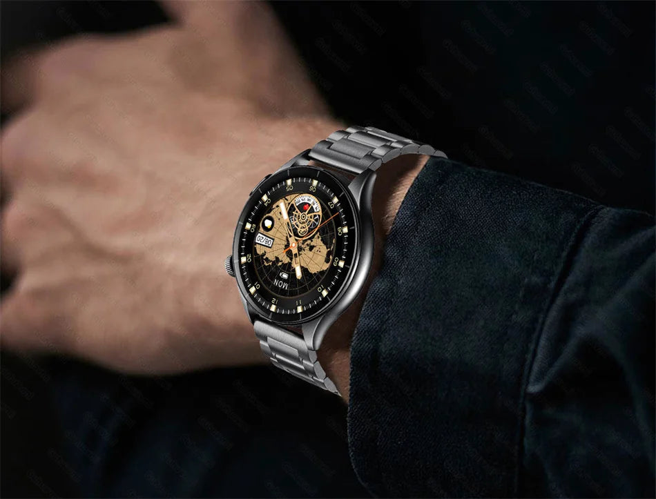 2026 Neue Smartwatch NFC EKG+PPG Blutsauerstoff Harnsäure Blutdruck Saphir Smartwatch Herren für Android iOS Smartwatch Herren