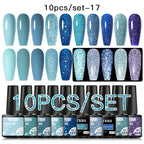10/12PCS/SET Katze Magnetisches Gel Nagellack Set 9D Reflektierendes Glitzer Gel Halbpermanentes UV Gel Soak Off Funkelndes Nagelkunst Kits