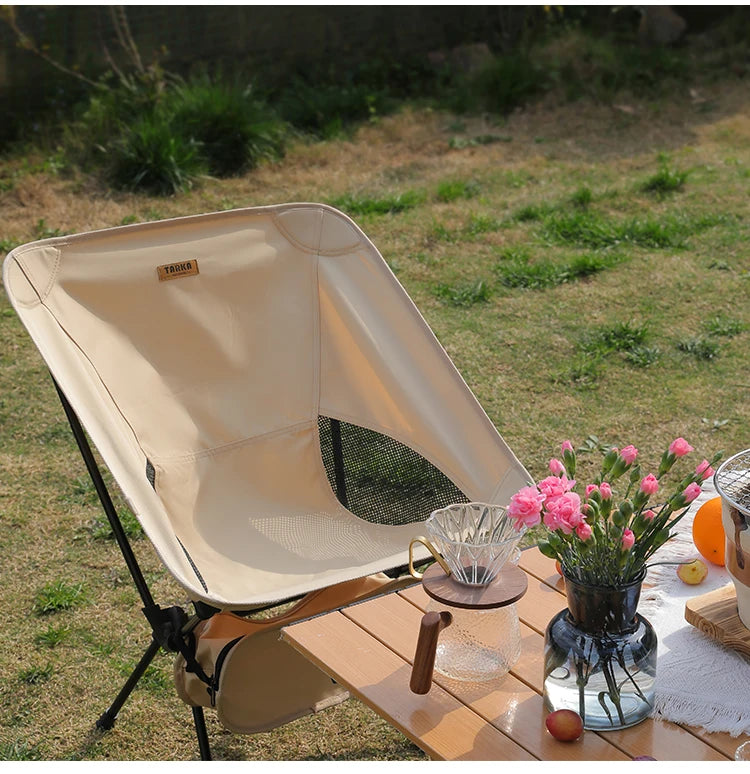 TARKA Faltbare Campingstühle Set Leichter Klappstuhl Ultraleichte Rucksack-Mondstühle für Garten Picknick Strand Angeln