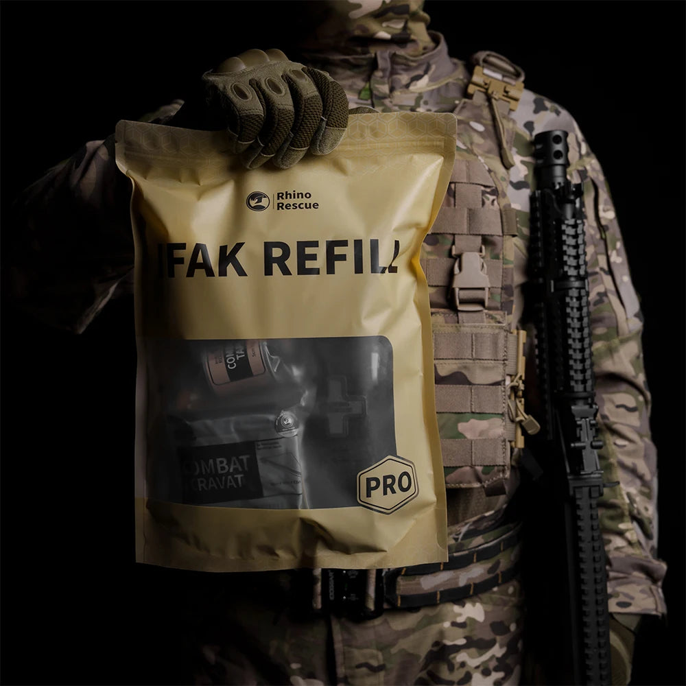 Rhino Rescue Trauma Kit, Combat Survival Gear Medical Kit, taktisch für Notfall-Erste Hilfe, IFAK Nachfüllpackungen