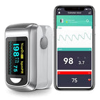 【Lokalversand】HealthTree Fingerpulsoximeter Blutsauerstoffsättigung SpO2 PI Oximeter Pulsoximeter Bluetooth APP-Steuerung