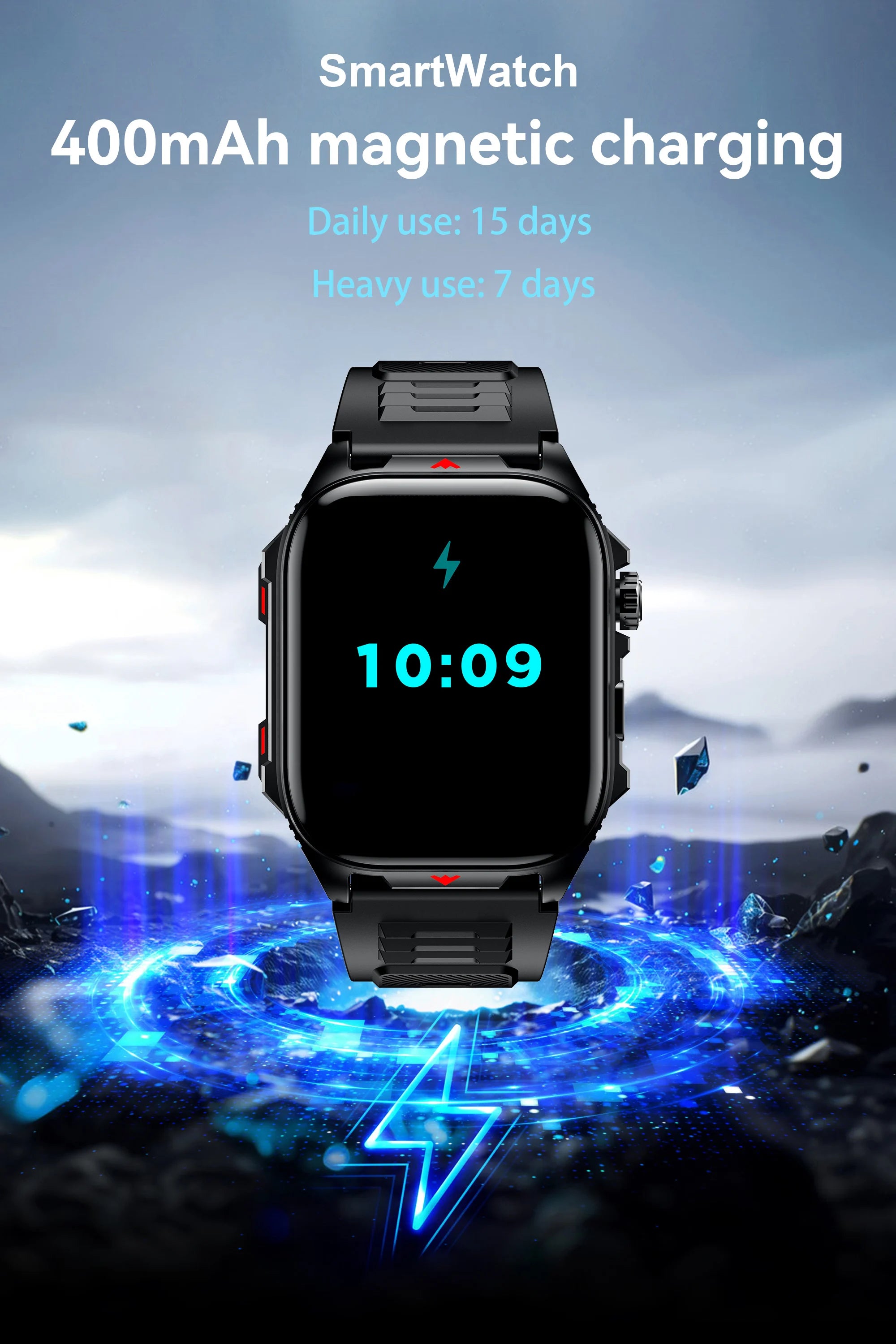 Elektronische Smartwatch BT-Anruf Herzfrequenzmesser Smartwatch Fitness Tracker Wasserdichte Sportuhren für Männer Frauen Android 2026