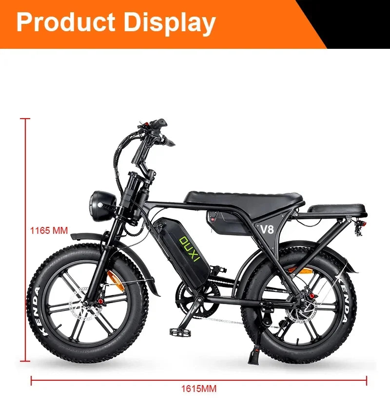 Hochwertiges Elektromotorrad, 750-W-Motor, 48-V-15-Ah-Akku, kann als Transportmittel und Offroad-E-Bike verwendet werden