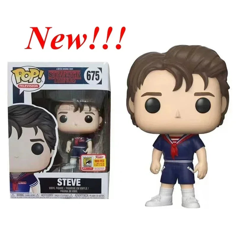 NEU!!! FUNKO POP Stranger Series #1462 Eddie #1250 Dustin Steve Robin Eleven Vinyl-Actionfiguren-Sammlermodelle für Geschenke
