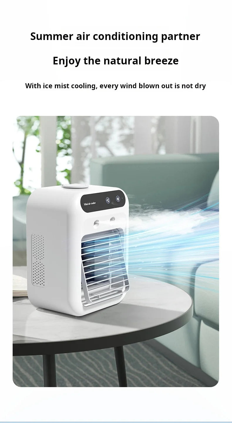 Mini USB Schreibtischventilator, tragbar, leise, kühler Klimaanlage für Schlafzimmer und Zuhause mit Befeuchtungs-Sprühfunktion, Tischventilator