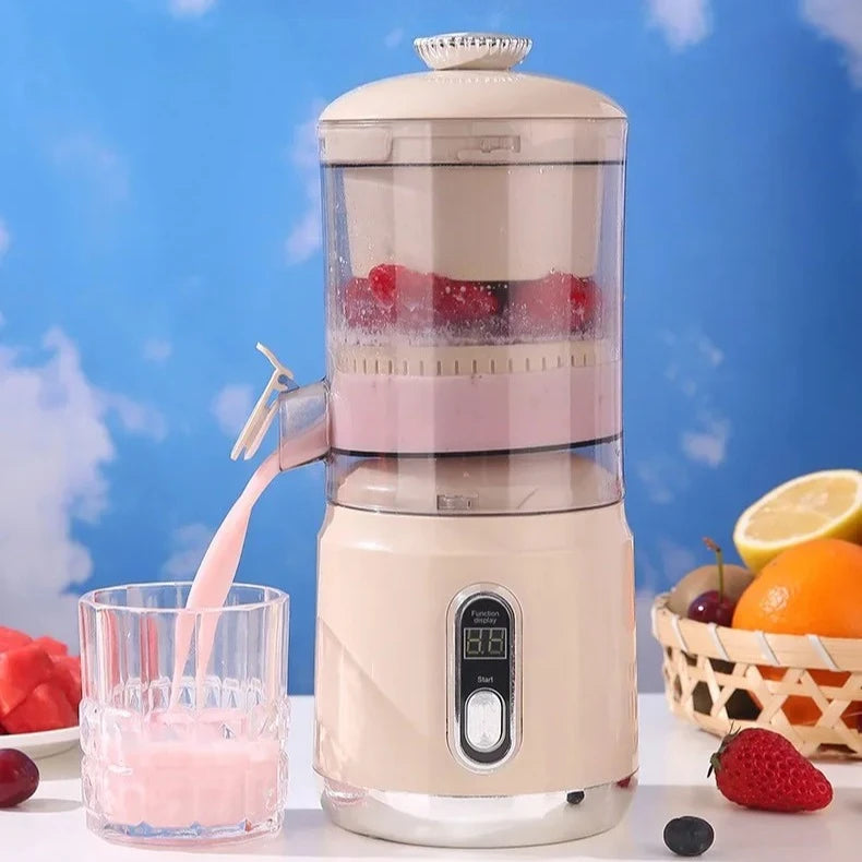 Elektrische Orangenpresse Tragbarer Zitrusentsafter Fruchtsaftpresse Fruchtfleischabscheider Entsafter USB-Ladefunktion 600 ml Smoothie-Mixer