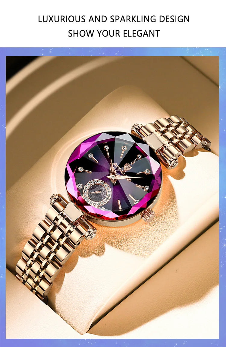 POEDAGAR Luxusuhr für Damen, wasserdicht, lässige Quarzuhr für Damen, hochwertige elegante Damenuhren, Damenuhr Reloj+Box