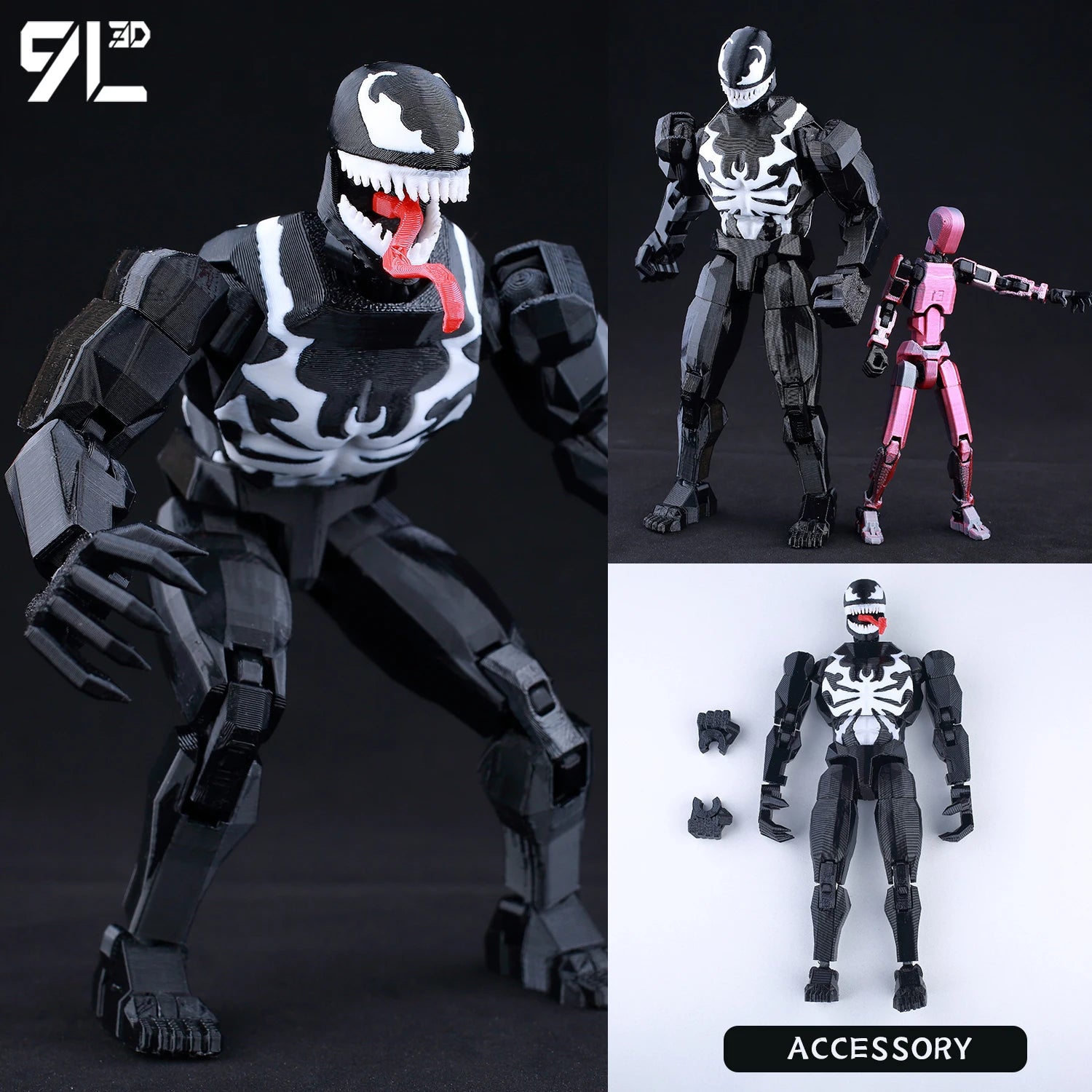 9L3D Gedruckte Deadpool Wolverine Batman Spider-Man Venom Actionfiguren Dummy13 Lucky13 T13 Anime Modell Spielzeug Sammlerstücke Geschenke