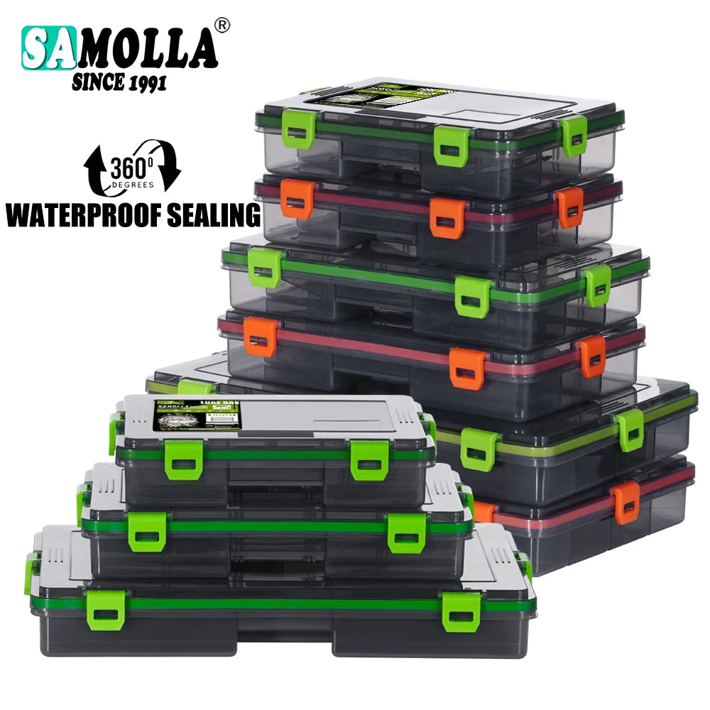 SAMOLLA Angelzubehör Wasserdichte Box Köderaufbewahrung Köderhakenboxen Köderbehälter Aufbewahrungskoffer Angelzubehör