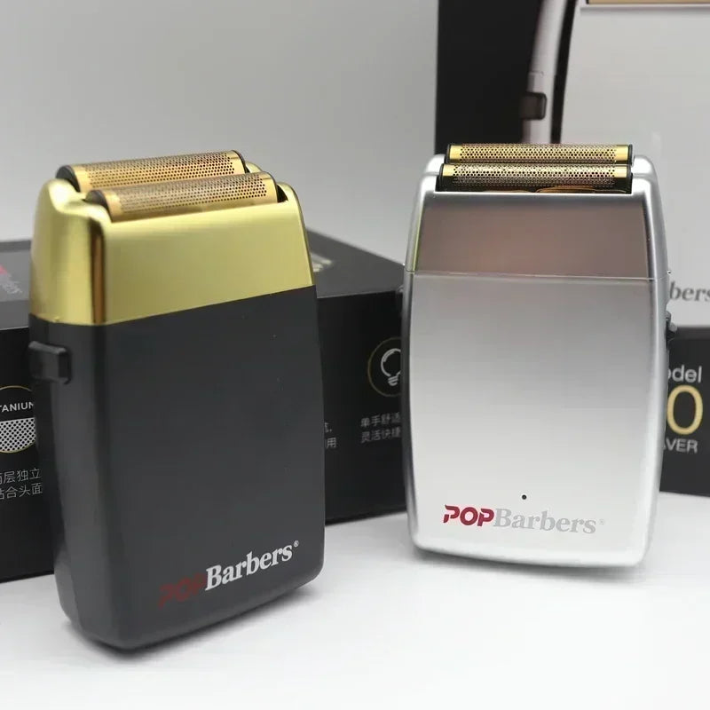 11000 U/min POP Barbers P620 Professioneller elektrischer Herren-Barttrimmer Doppelfolienrasierer Elektrorasierer USB-Haarschneidemaschine