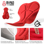RION Radhose Mountainbike Atmungsaktiv Herren Gepolsterte Radhose Triathlon Herren Pro Lycra Fahrradhose MTB Kleidung