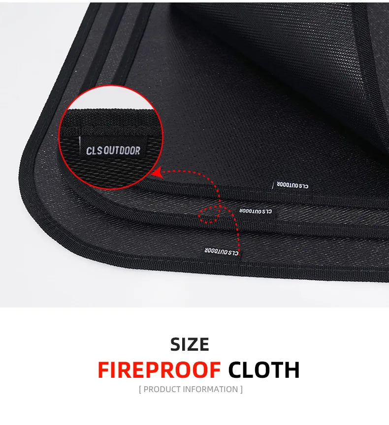 Neue Outdoor-Camping feuerfeste Matte Picknick Barbecue Isolationsmatte flammhemmend Hochtemperatur-Feuerdecke Fiberglasmatte