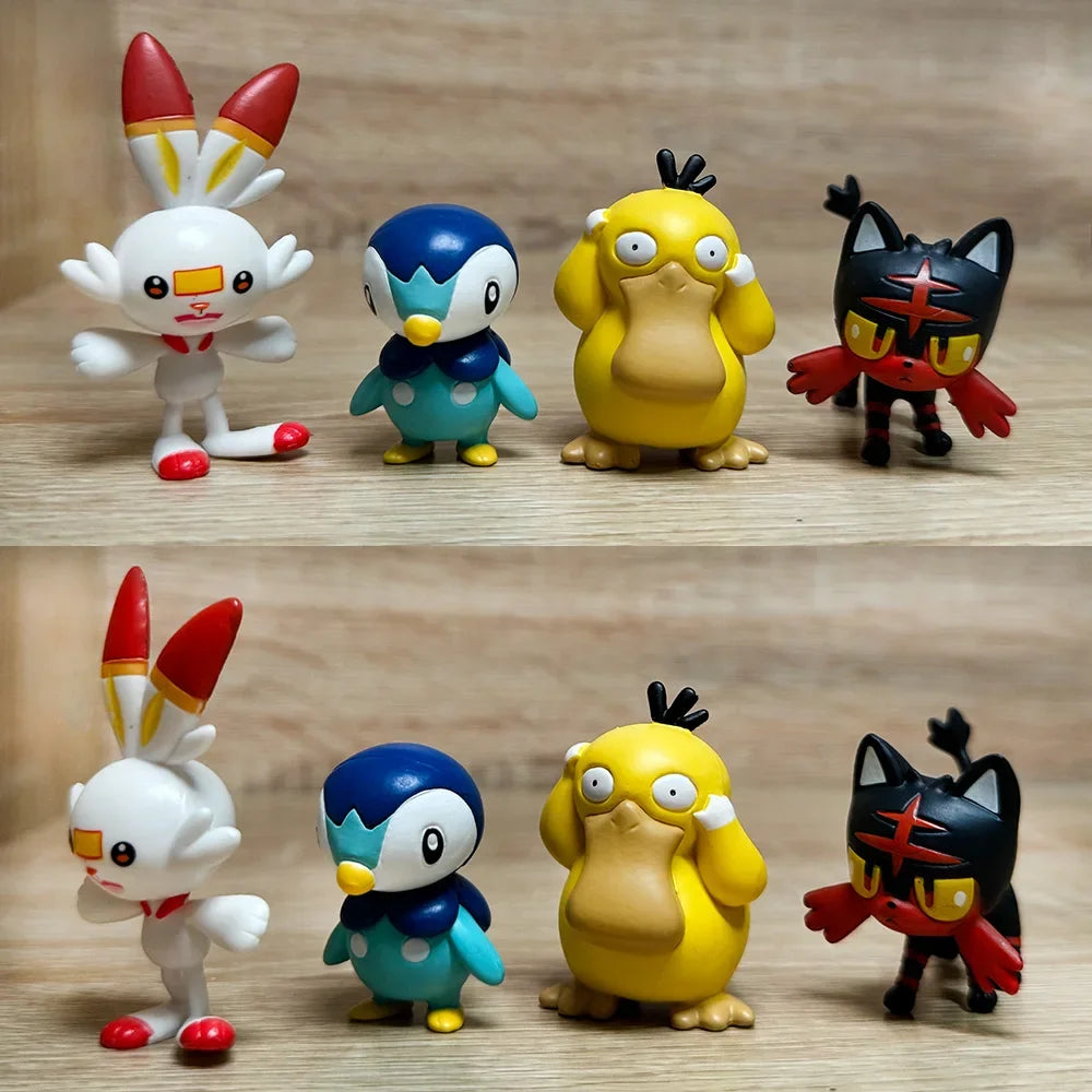 Pokémon Actionfigur Pikachu Spielzeug Glumanda Schiggy Bisasam Taschenmonster Kleine Figur Kindergeschenk