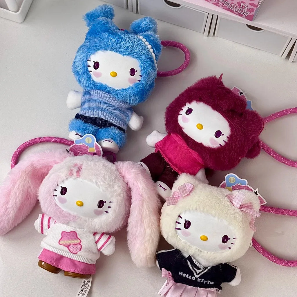 Echte Hello-Kitty Pop Star Samt-Anhänger-Serie Vinyl-Puppe Überraschungsbox Trendiges Kawaii Überraschungsgeschenk Süßes Trendiges Überraschungsbox-Spielzeug