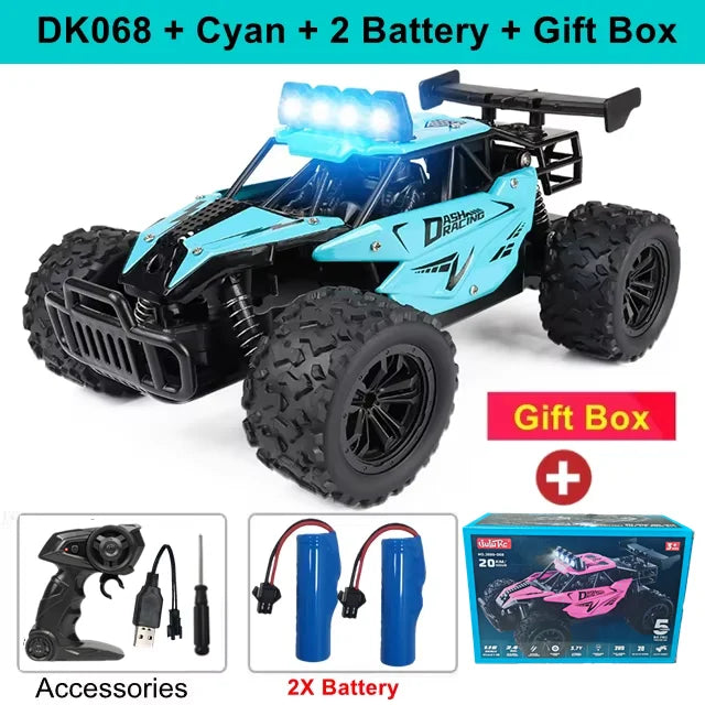 Oike RC-Car 1:16 Modell mit LED-Lichtern Funkferngesteuertes Offroad-Kletterfahrzeug Outdoor-Autos Drift-Rennspielzeug Jungen Geschenke