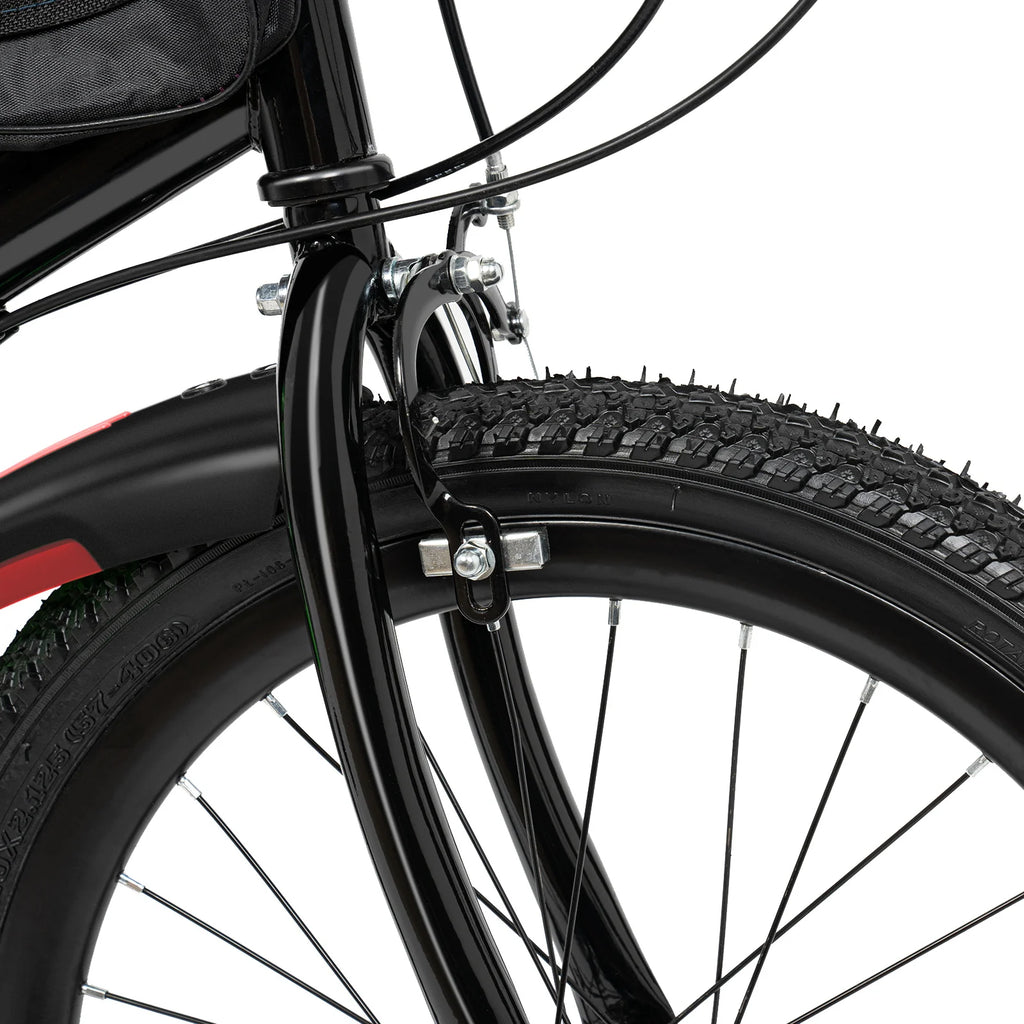 20 Zoll Mountainbike 7 Gänge, Verstellbarer Sattel Kinderfahrrad mit Schutzblechen und Flaschenhalter für Jungen und Mädchen 8-13 Jahre