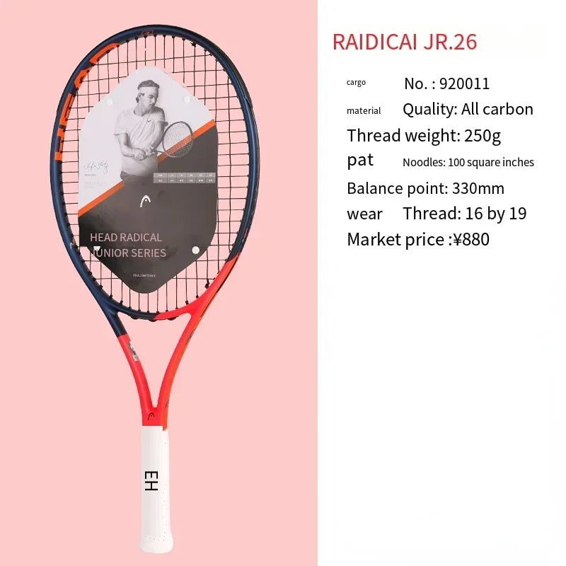 HEAD 2026 Neuer Carbon Tennisschläger für Herren Damen Tenis Raquete Blau