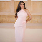 3D bedrucktes Damen-Maxikleid mit Rüschen, Neckholder, ärmelloses, formelles Abendkleid, Sommerhochzeitsgast, Frau, Vestidos 2026