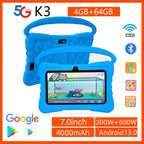Neue 5G WiFi 7 Zoll Kinder Tablets Android 13 Quad Core 4GB RAM 64GB ROM 4000mAh Bluetooth Kinder Geschenk Kids Software Tablet Pc