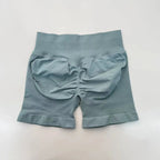 Impact Shorts 4.5" Nahtlos, hochelastisch, niedrig gerippter Bund, dezenter Po-Kontur-Shorts, Fitness Workout Yoga Gym Shorts