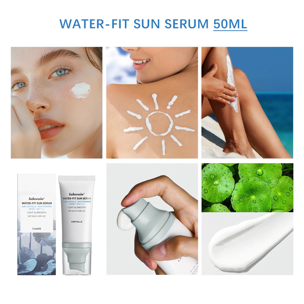 50ml Sunscreen Cream Moisturizing Soften Skin Lighweight Non-sticky Natural Radiance High Sun Protection Facial Skincare Main image