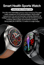 2025 Neue Smartwatch für die Krankenpflege: Blutsauerstoff, Blutfett, Harnsäure, EKG+PPG, Körpertemperatur, Bluetooth-Anruf, Gesundheits-Smartwatch
