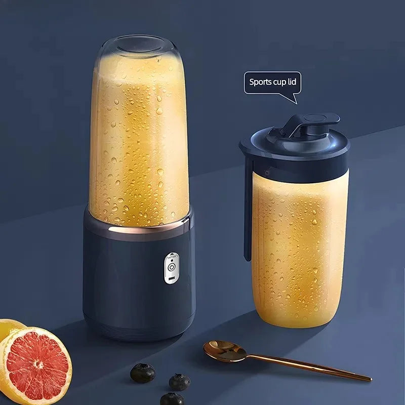 Doppelbecher Multifunktions-USB-Fruchtmixer Entsafter Tragbarer elektrischer Entsafter Mixer Fruchtsaftbecher Lebensmittel Milchshake