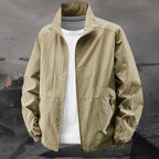 Herren Stehkragenjacke Frühling Atmungsaktiv Leicht Anti-Falten Windjacke Outdoor Sport Freizeit Schnelltrocknende Arbeitsjacken