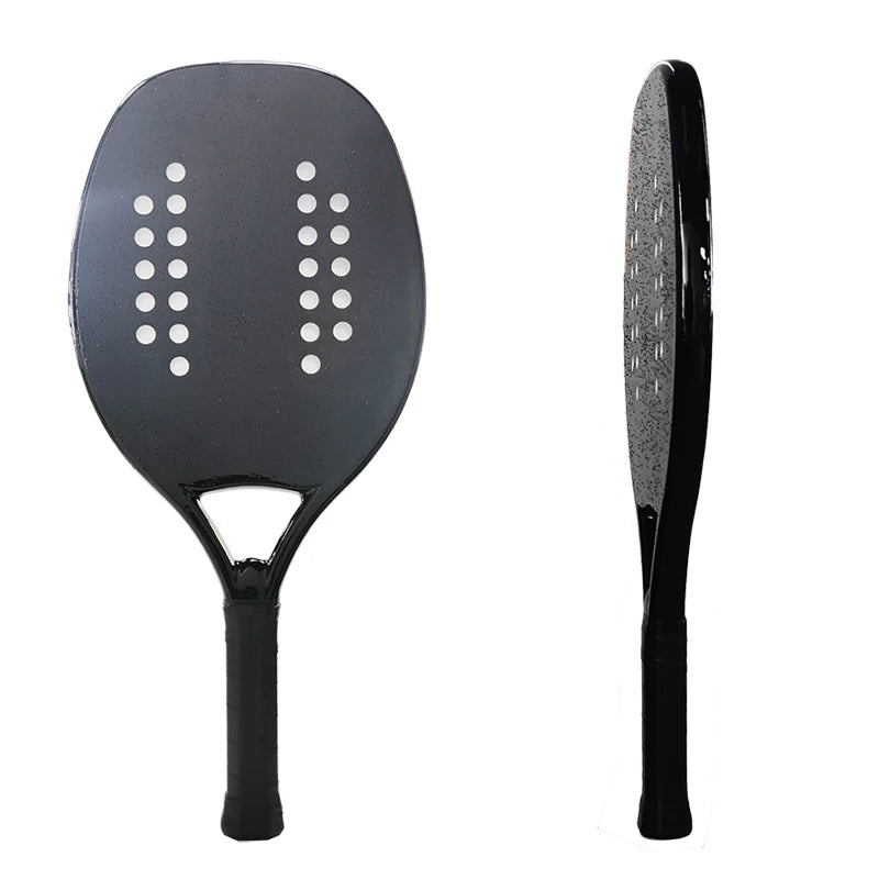 HOOWAN BLACKSHARK Beachtennis Schläger Carbon UD Graphit Raue Oberfläche Weicher Weißer EVA Kern Schläger Beachtennis 22MM