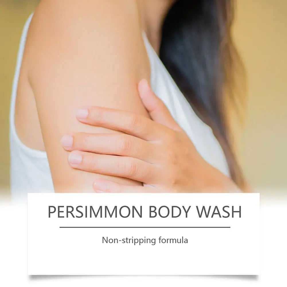 100ml Kaki-Duschgel, Peeling-Duschgel, Feuchtigkeit spendend, Haut reinigend, glatt, weich, Körpergeruch-Entferner, Badeprodukte