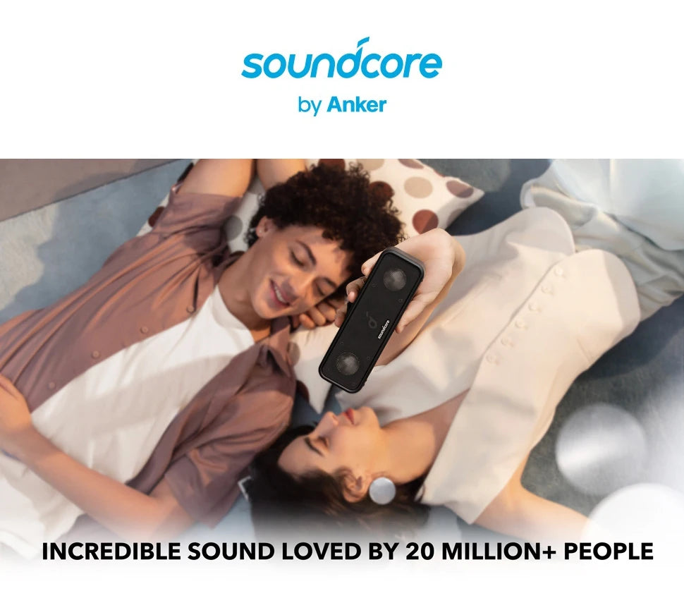 Sound core 3 from Anker: Bluetooth 5.0 loudspeaker, 24 Hours Playtime, IPX7 Waterproof Stereo Sound with Titanium Membrane Tre