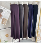 Damen High-Waist Schlag-Yogahosen Bequeme Pilates-Laufleggings Stylische Fitness-Sporthosen
