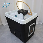 Friseurwaschbecken mit Keramikwaschbecken, Kopfhaut-Spa-Begasungsstation, moderne Badezimmer-Spa-Möbel