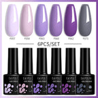LILYCUTE 7ML 6PCS Neon Gel Nagellack Set fluoreszierend Farbwechsel Semi Permanent Soak Off Maniküre-Kit Nail Art Gel