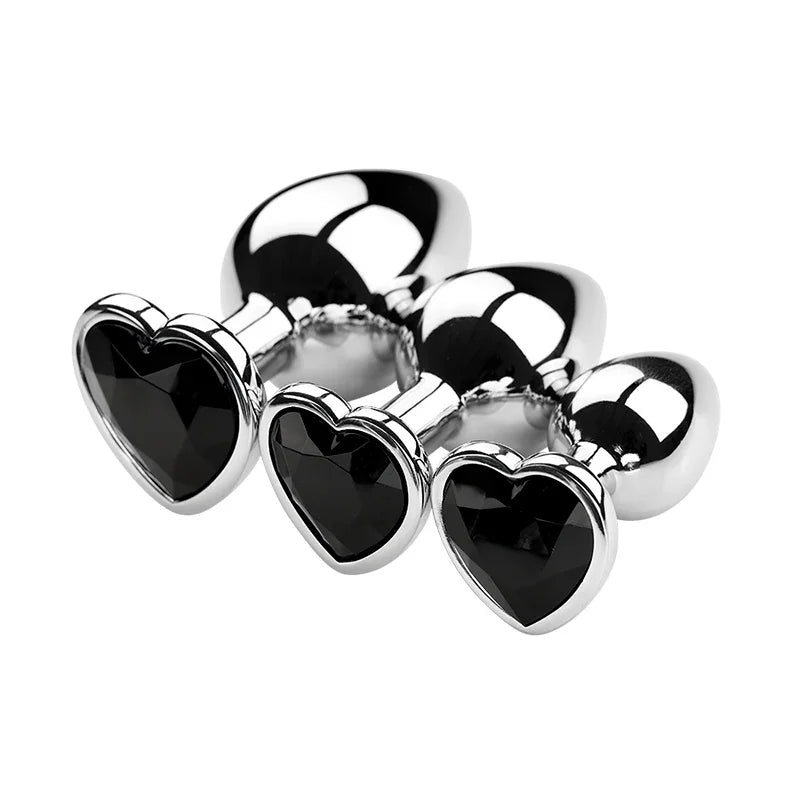 Metall-Analdildo für Frauen, Männer, Paare, Butt Plug, Arsch-Spielzeug, Erwachsenenspiel, Masturbator, Anal S/M/L, Diamant-Sexspielzeug für Erwachsenenprodukte